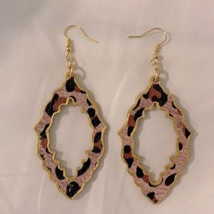 BOHO cheetah print earrings